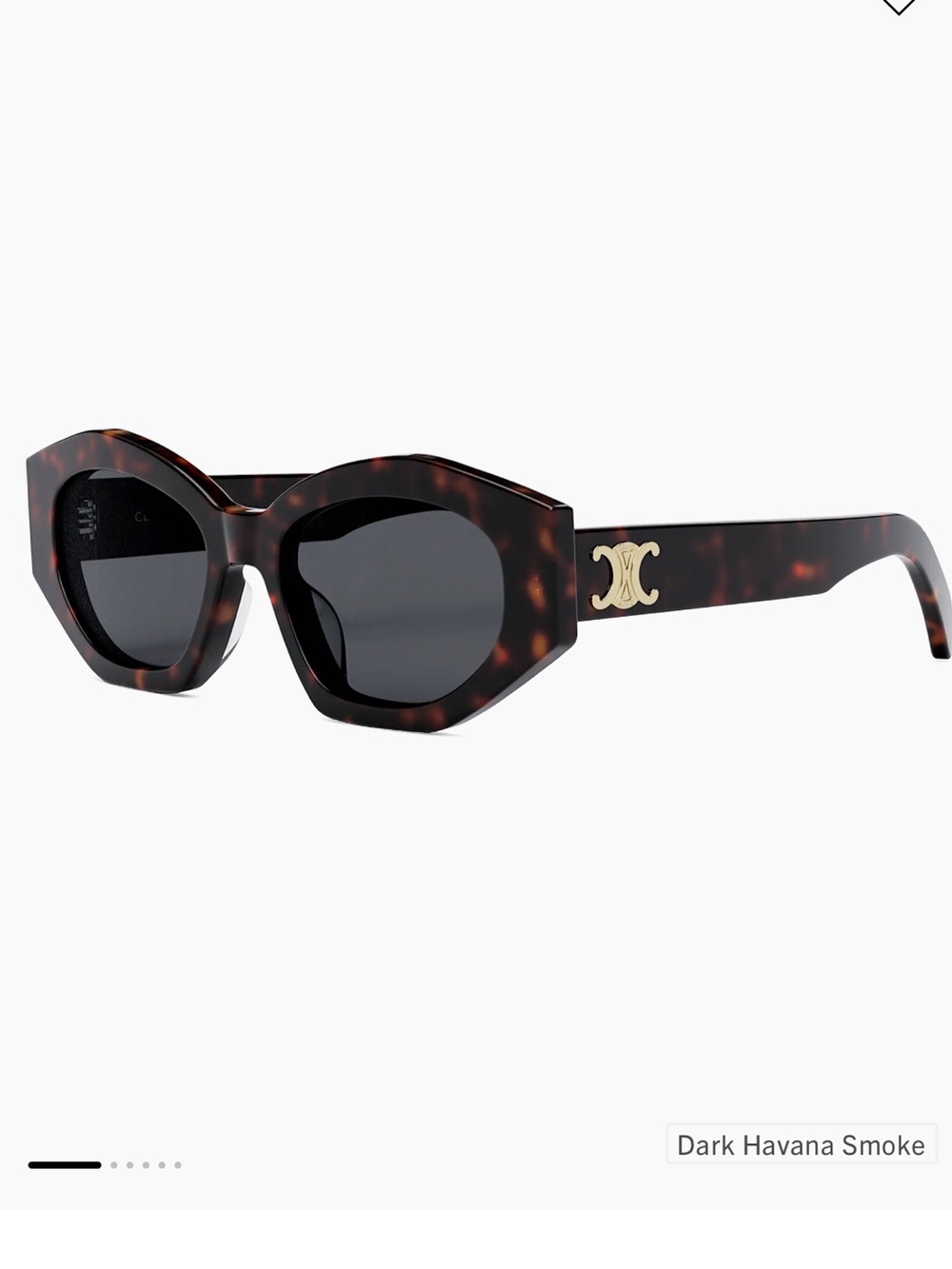 Celine Dark Havana Tortoiseshell Sunglasses with Smoke Lenses